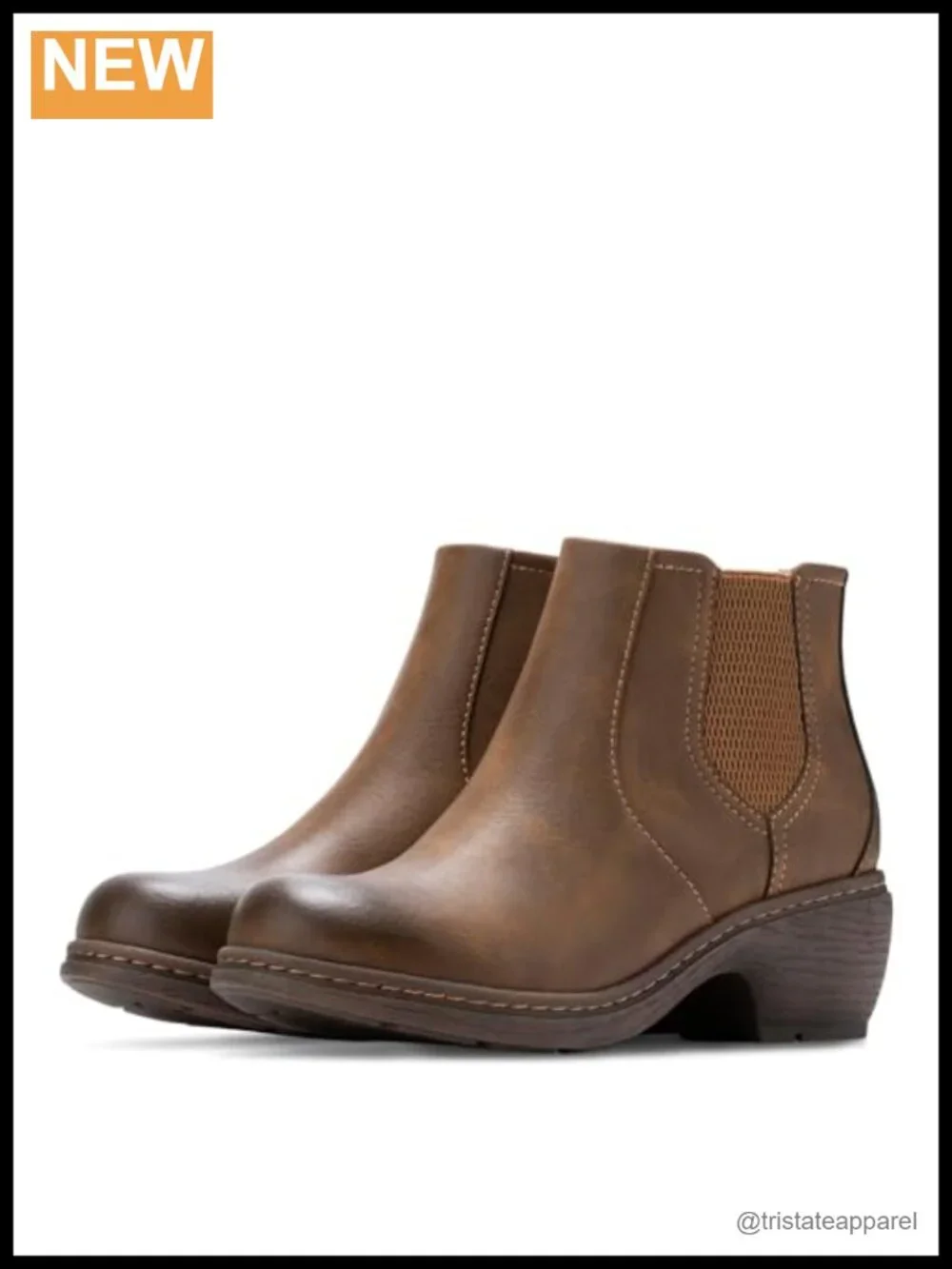Eastland Women's Heidi Ankle Boots Chelsea Pull-On Block Heel